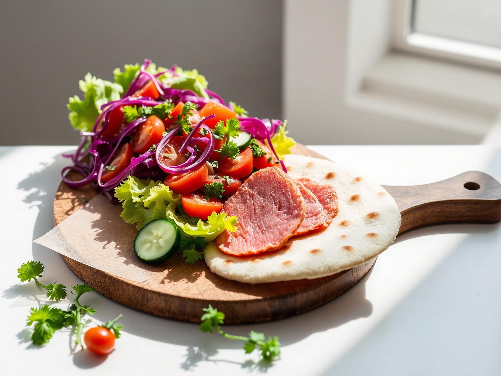 Frisch zubereiteter Premium Döner in Hannover mit knackigem Salat